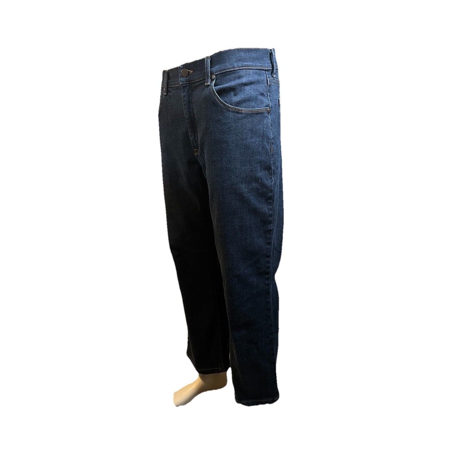 Mott & Bow Straight Leg Jeans Men 36x26 (Hemmed) Dark Wash Stretch Denim Cotton — image 2 of 8